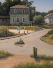 Bank St, Wellfleet, 14 x 11, Oil - plein air