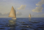 Billowing Sails, 24 x 36, Oil - Studio