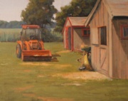 Moving Hay, 11 x 14, Oil - Plein air